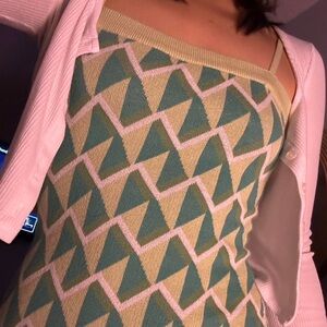 Y2K chevron dress